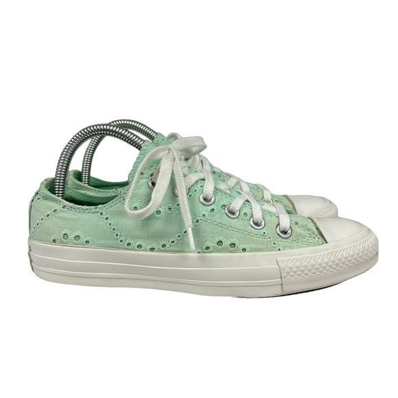 Converse Sneakers Womens 8‎ All Star Eyelet Mint Green Low Top Shoes - Picture 1 of 11